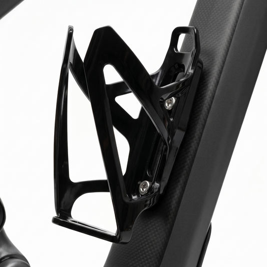 Tracedwn water bottle cage with a concealed Apple Find My bike tracker