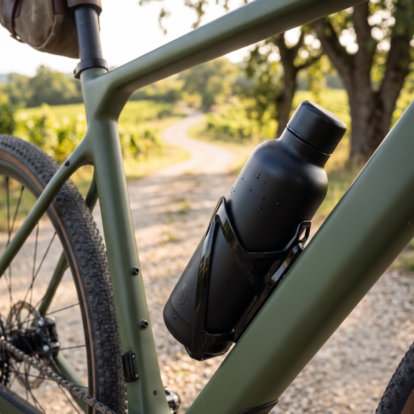 Tracedwn hidden GPS bike tracker built into a water bottle cage bracket